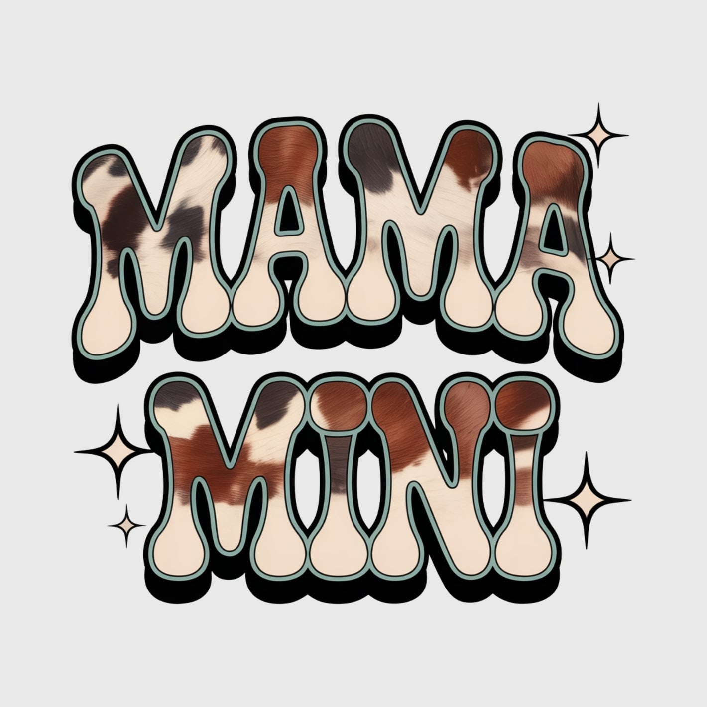 Cowprint Mama Mini Transfer