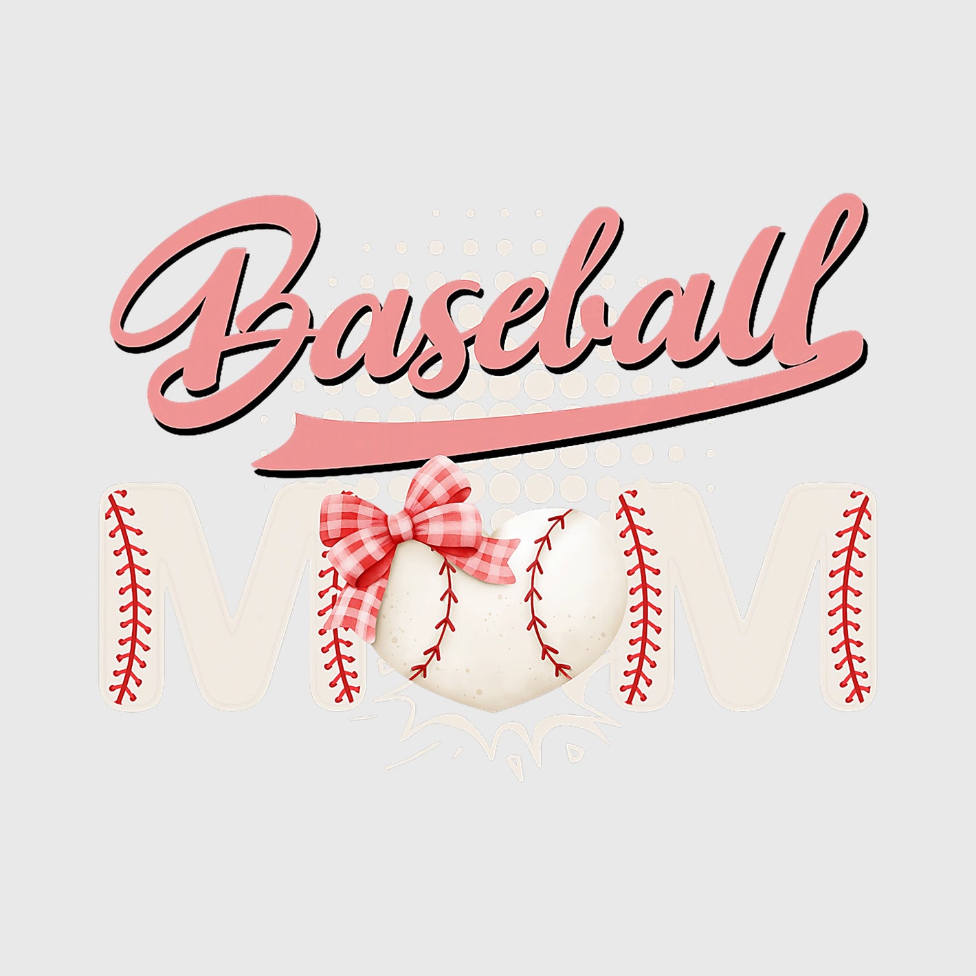 Blush Script Baseball Transfer