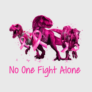 No One Fight Alone Pink Dino Transfer