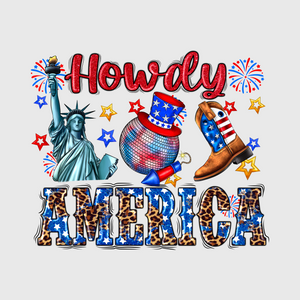 Howdy America Patriotic Transfer