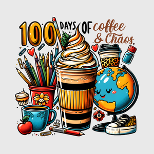 100 Days Of Coffee & Chaos Globe Transfer