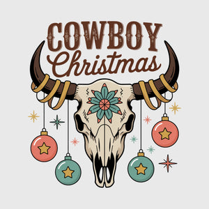 Cowboy Christmas Longhorn Transfer