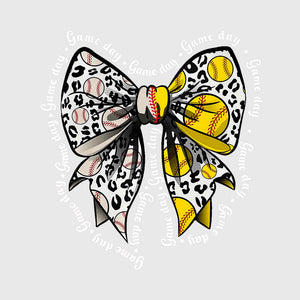 Leopard Game Day Bow Transfer