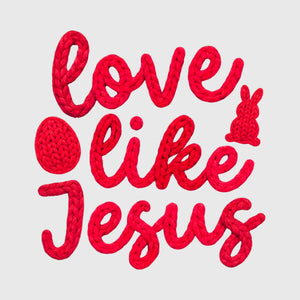 Crimson Knit Faith Statement Transfer