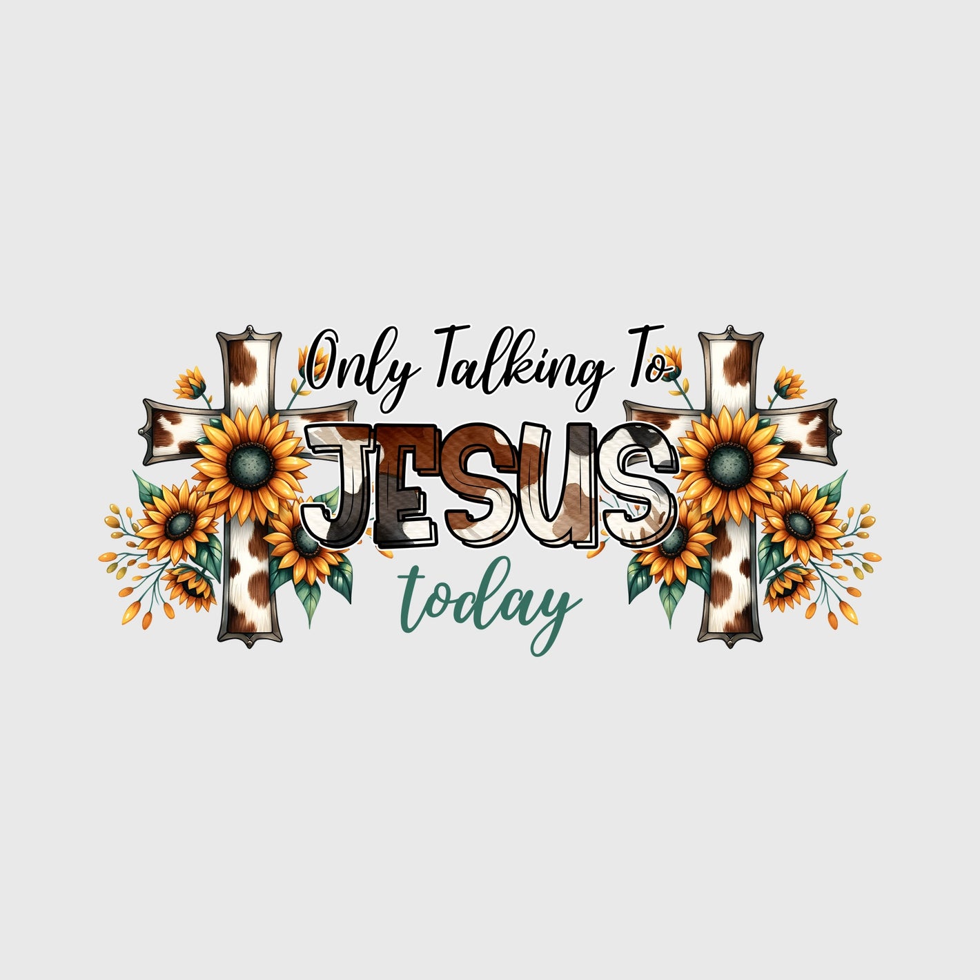 Sunflower Cross Devotion Transfer