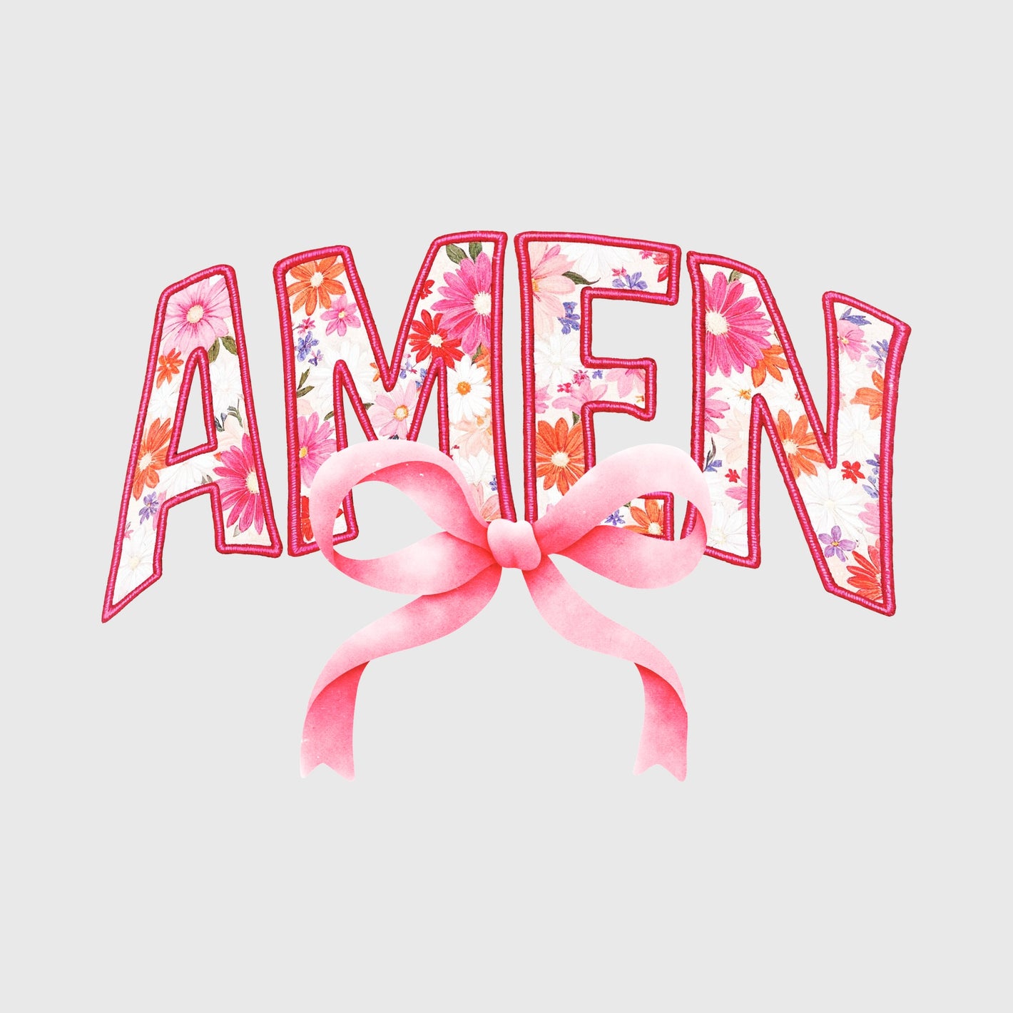 Petal Pop Ribbon Praise Transfer