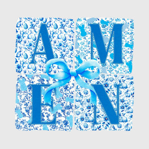 Heirloom Blue Praise Panels Transfer