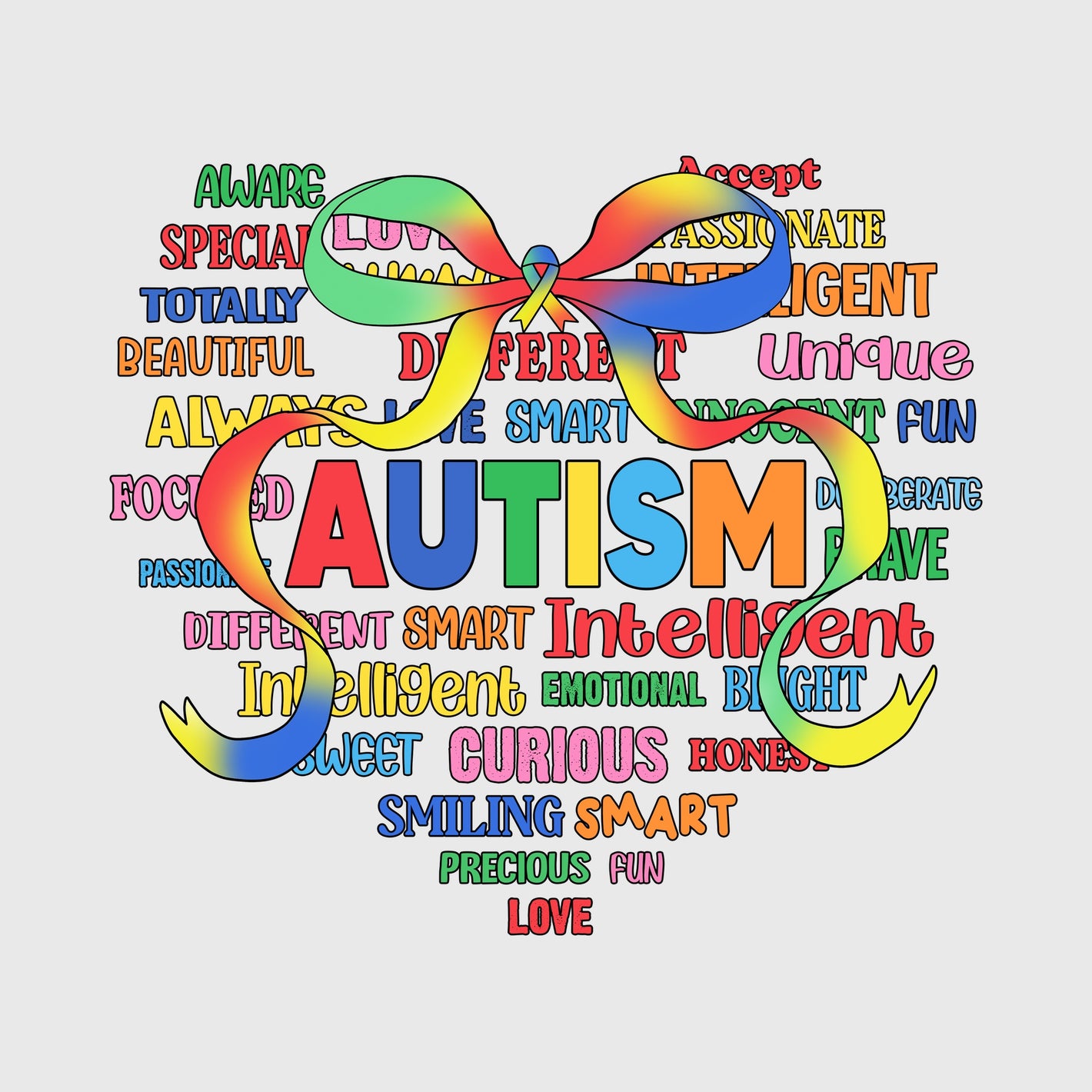 Spectrum Strength Heart Transfer