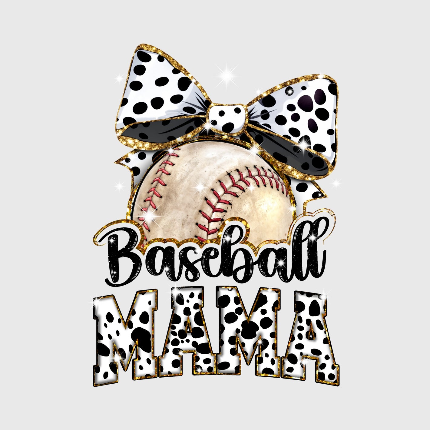 Glam Polka Bow Mama Transfer