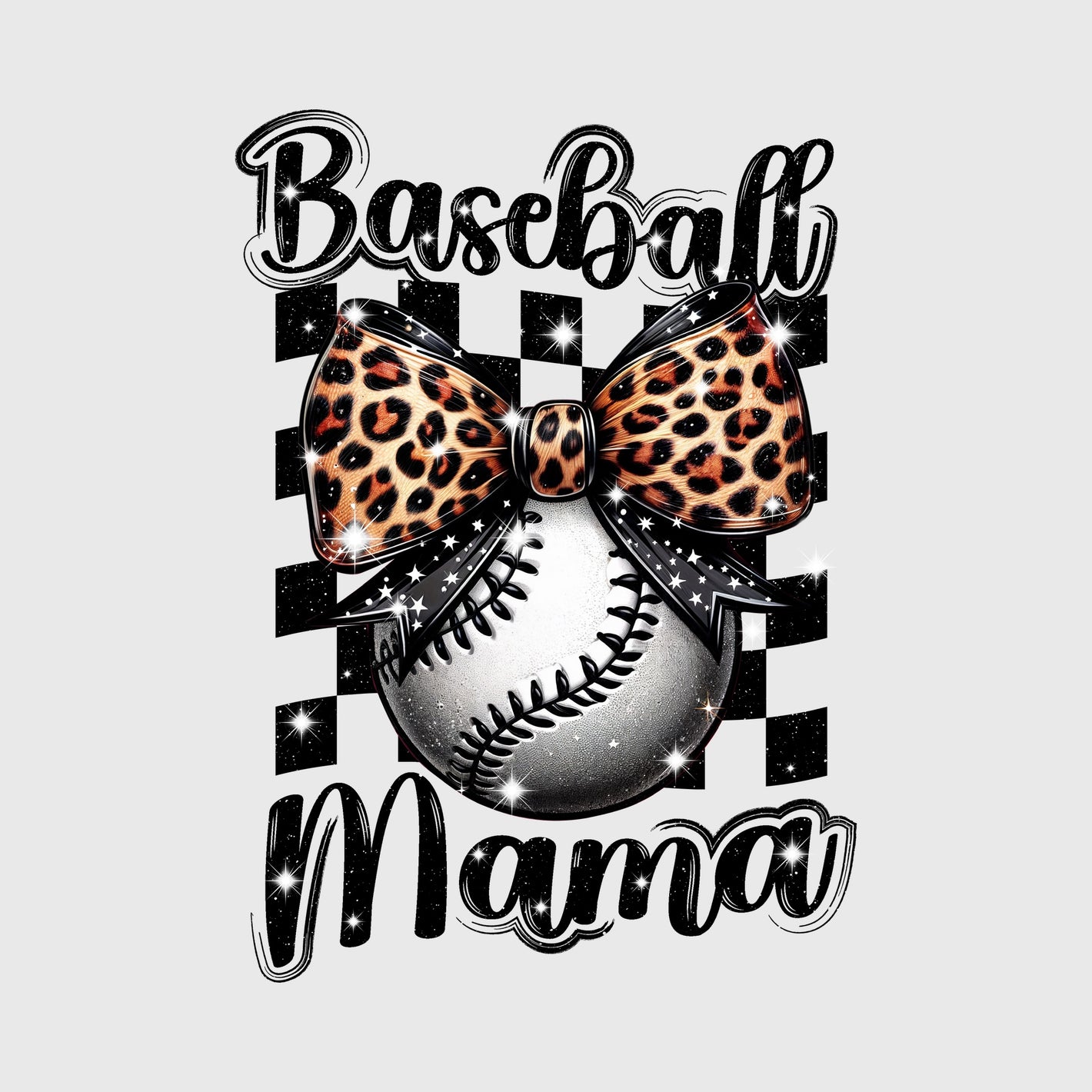 Glam Cheetah Baseball Mama Transfer
