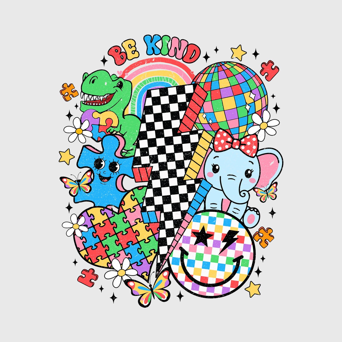 Colorful Kindness Puzzle Transfer