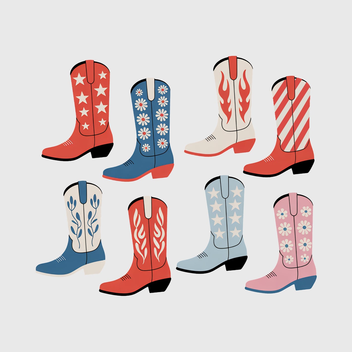 Patriotic Boot Parade Transfer