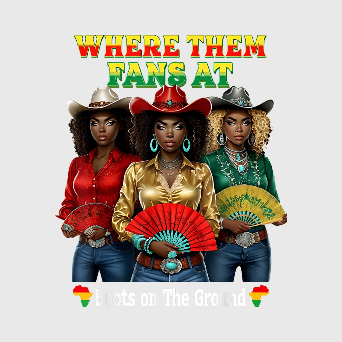 Juneteenth Fan Squad Cowgirl Transfer