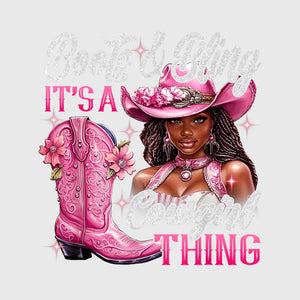 Pink Blossom Cowgirl Transfer