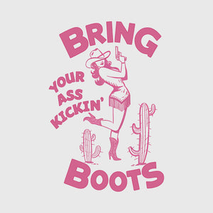 Kickin Boots Cowgirl Transfer