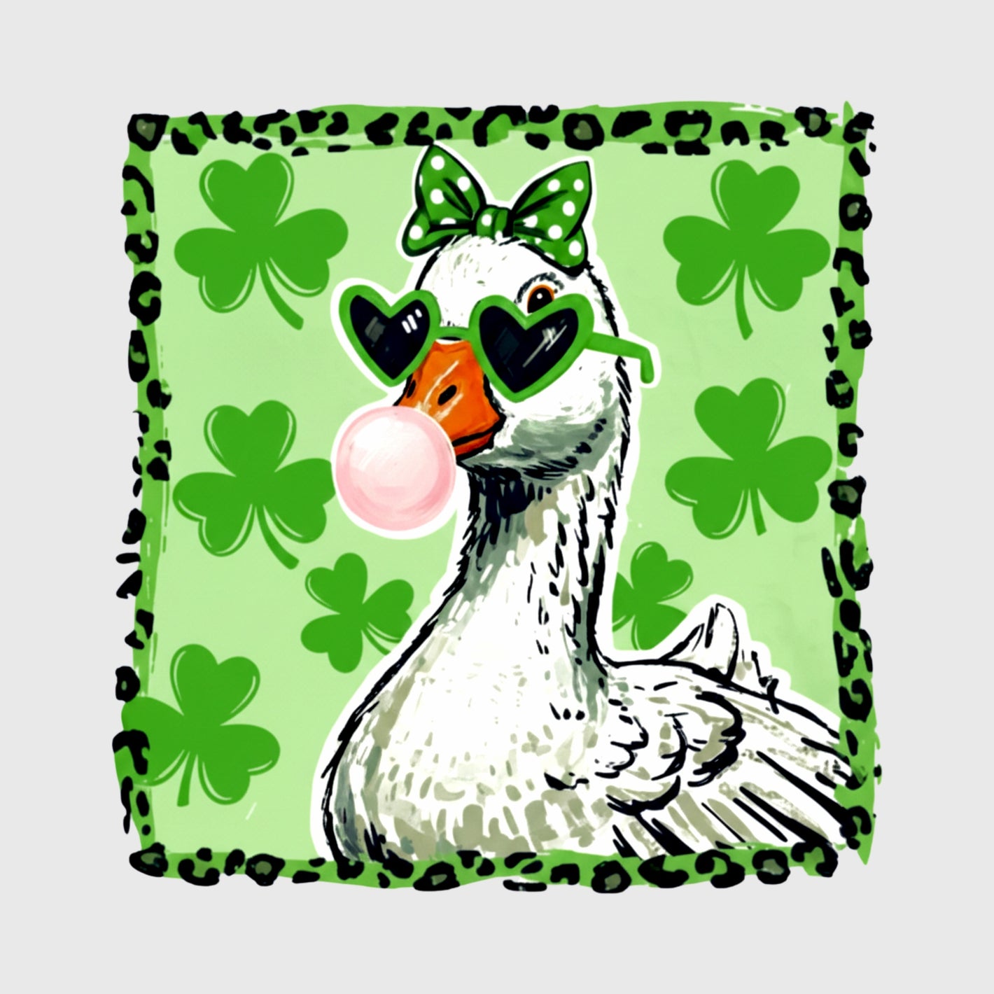 Sassy Shamrock Goose Transfer