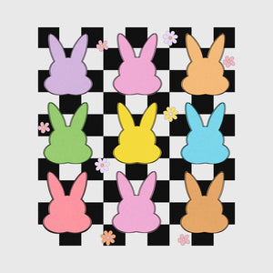 Pastel Check Bunny Grid Transfer