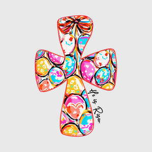 Painted Egg He Is Risen Transfer