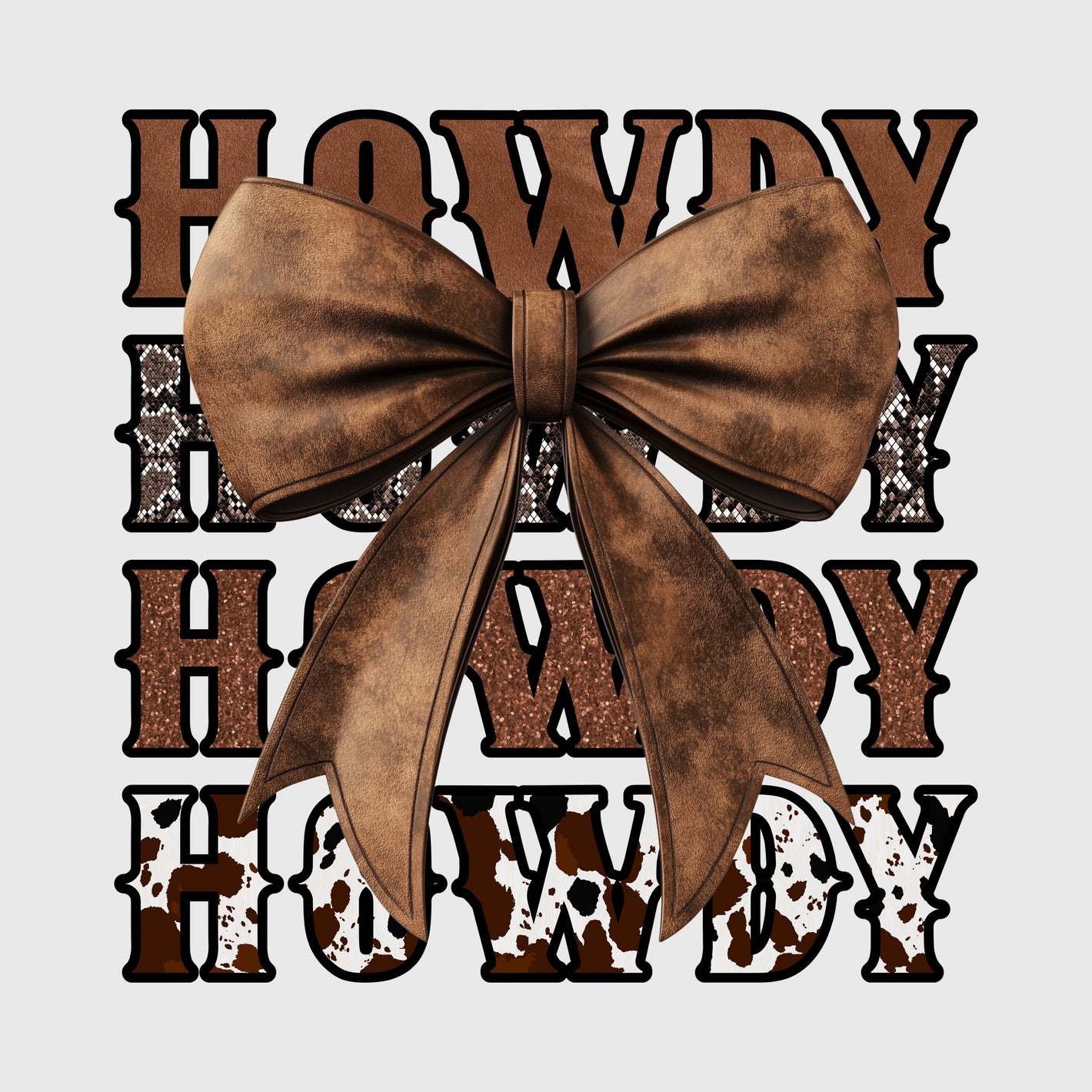 Rustic Bowed Howdy Transfer