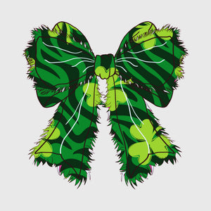 Zebra Clover Bow Transfer