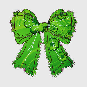 Swirl Clover Bow Transfer