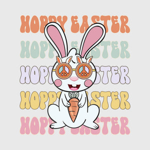 Groovy Peace Bunny Hopper Transfer