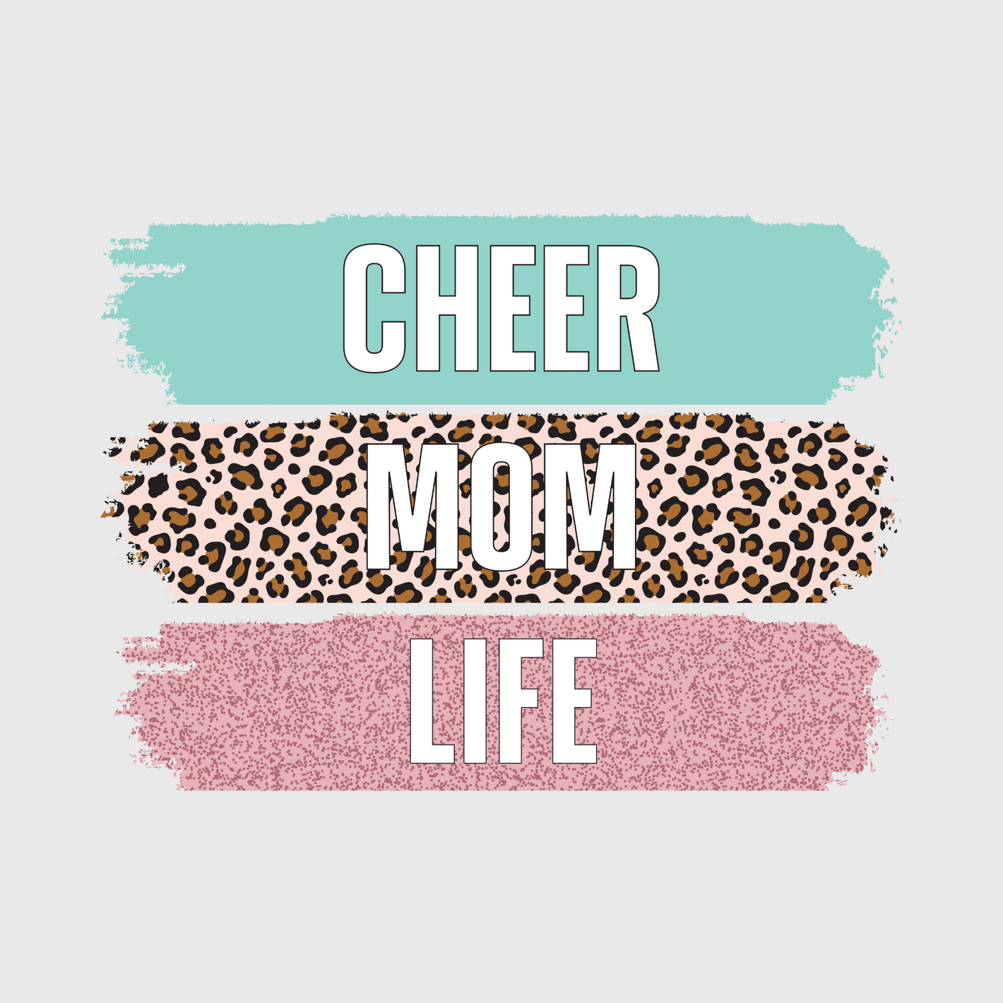 Cheetah Cheer Mom Life Transfer