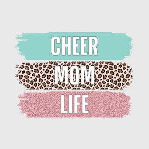 Cheetah Cheer Mom Life Transfer