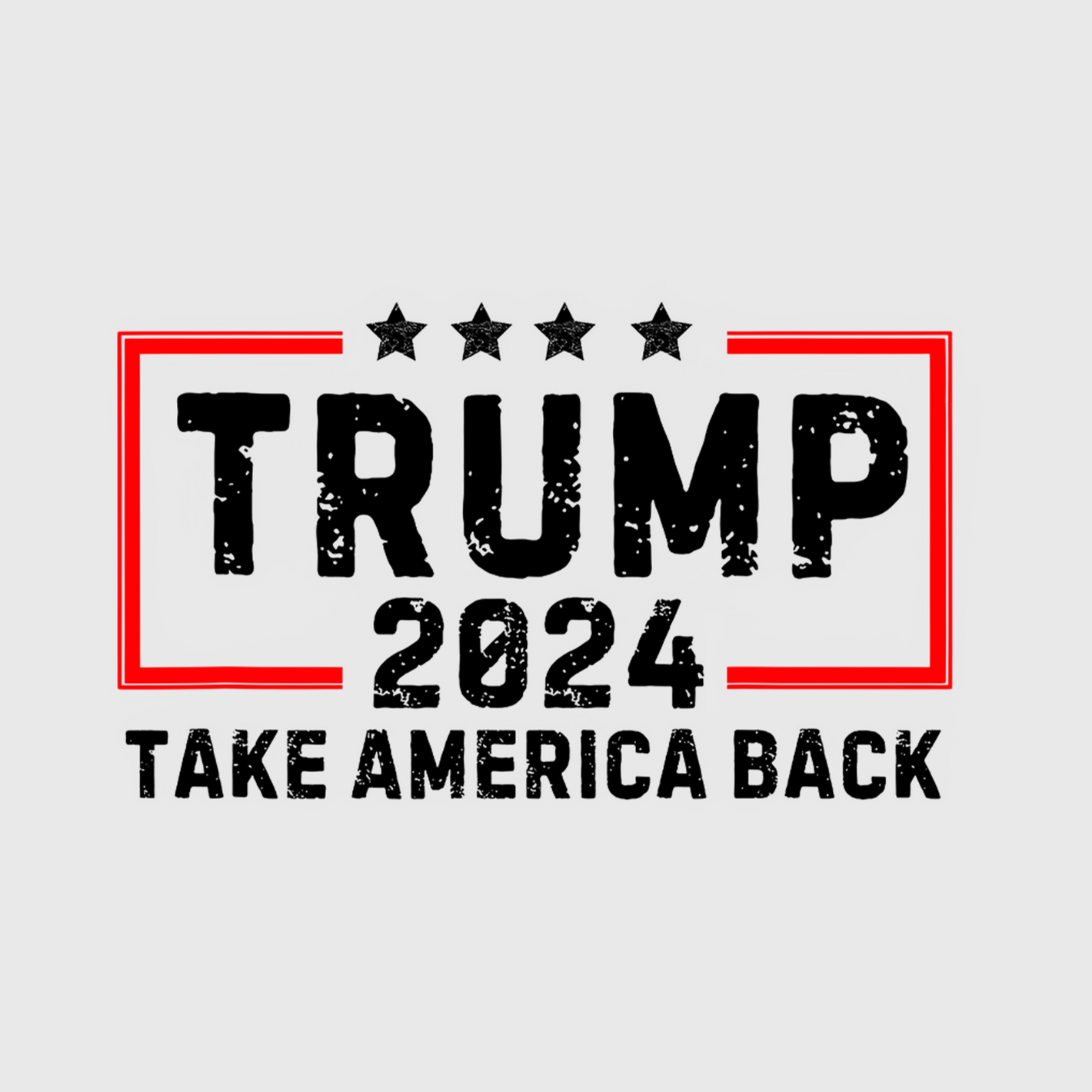 Trump 2024 Red Border Transfer