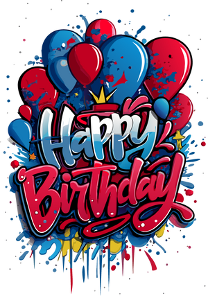 Balloon Pop Birthday Transfer