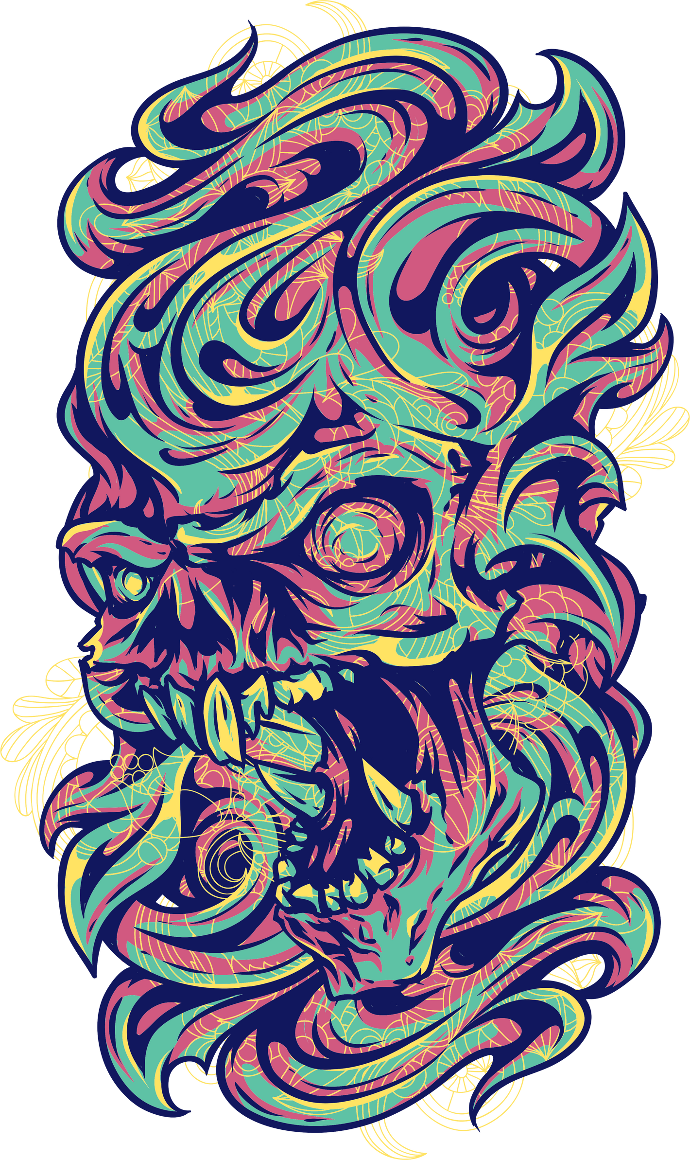 Psychedelic Street Swirl Transfer