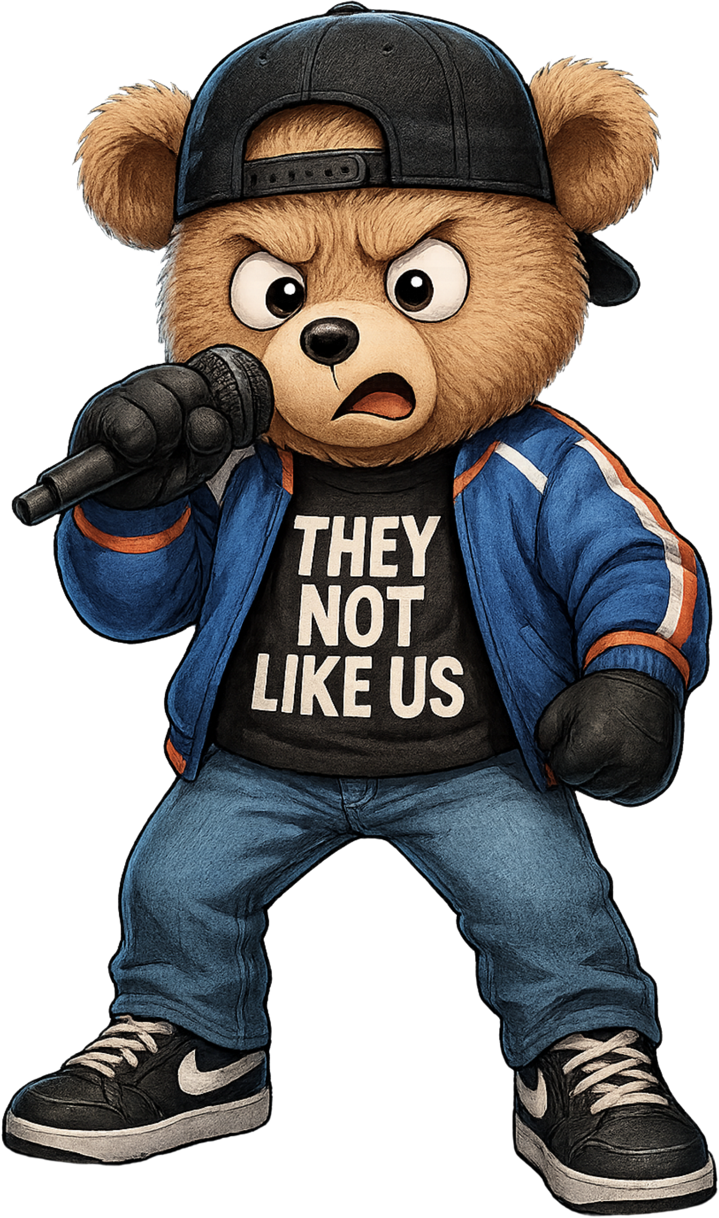 Cool Bear in Hoodie Streetwear Transfer