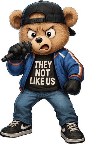 Cool Bear in Hoodie Streetwear Transfer