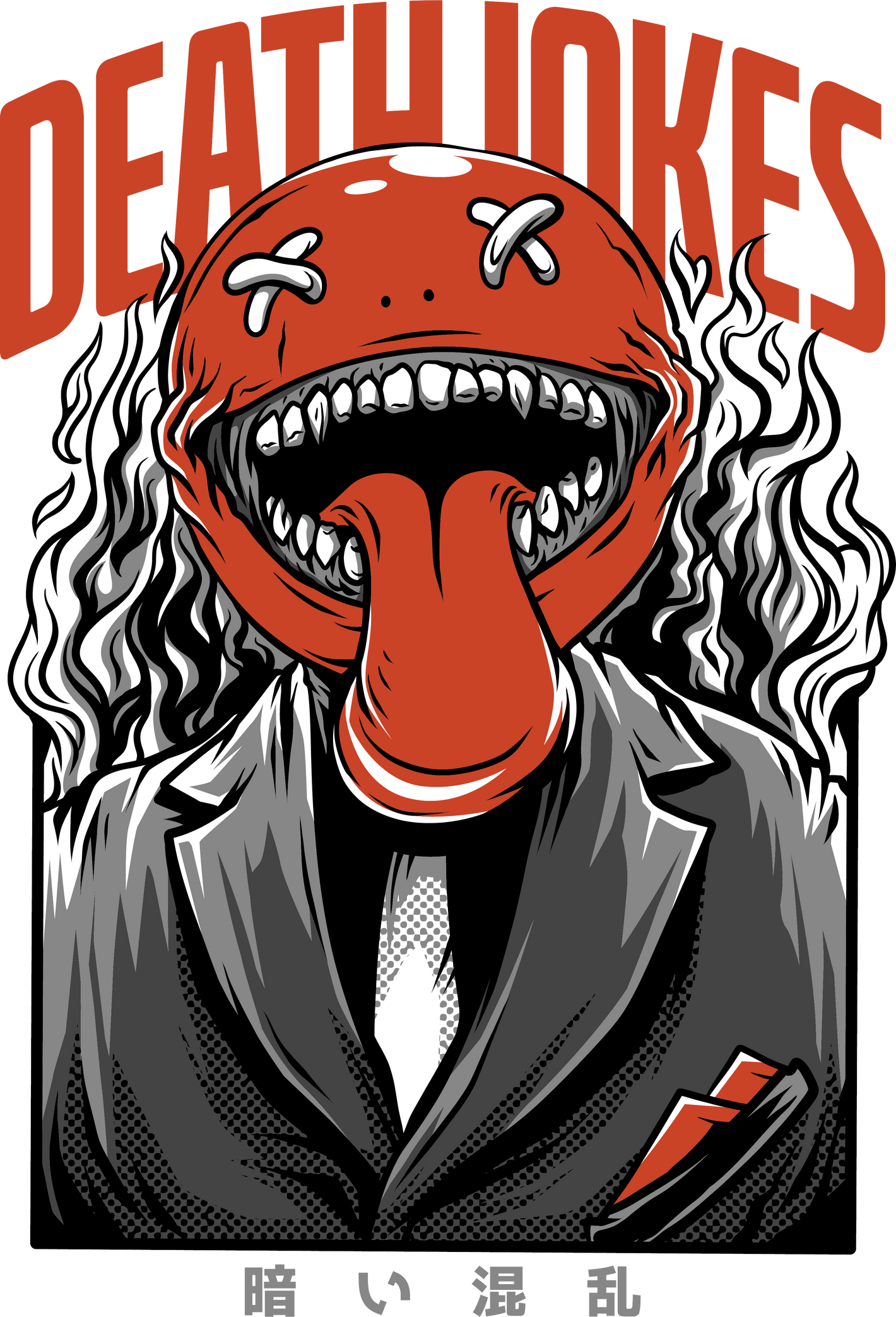 Death Jokes Mafia Skull Transfer