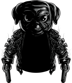 Dog With Gun Transfer