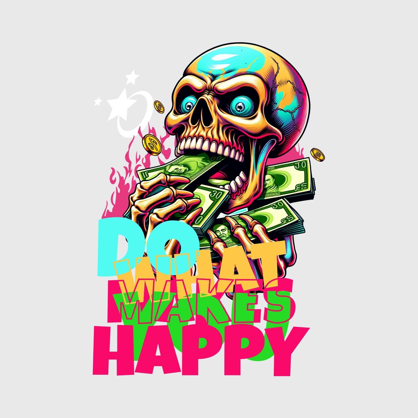 Cash Hungry Skull Transfer