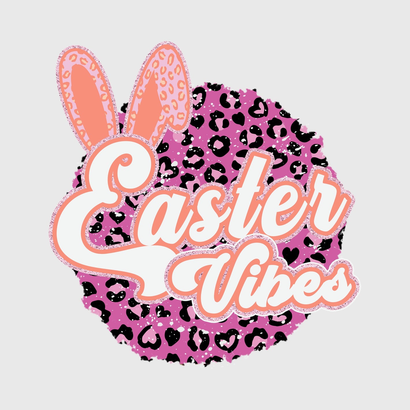 Neon Leopard Easter Mood Transfer