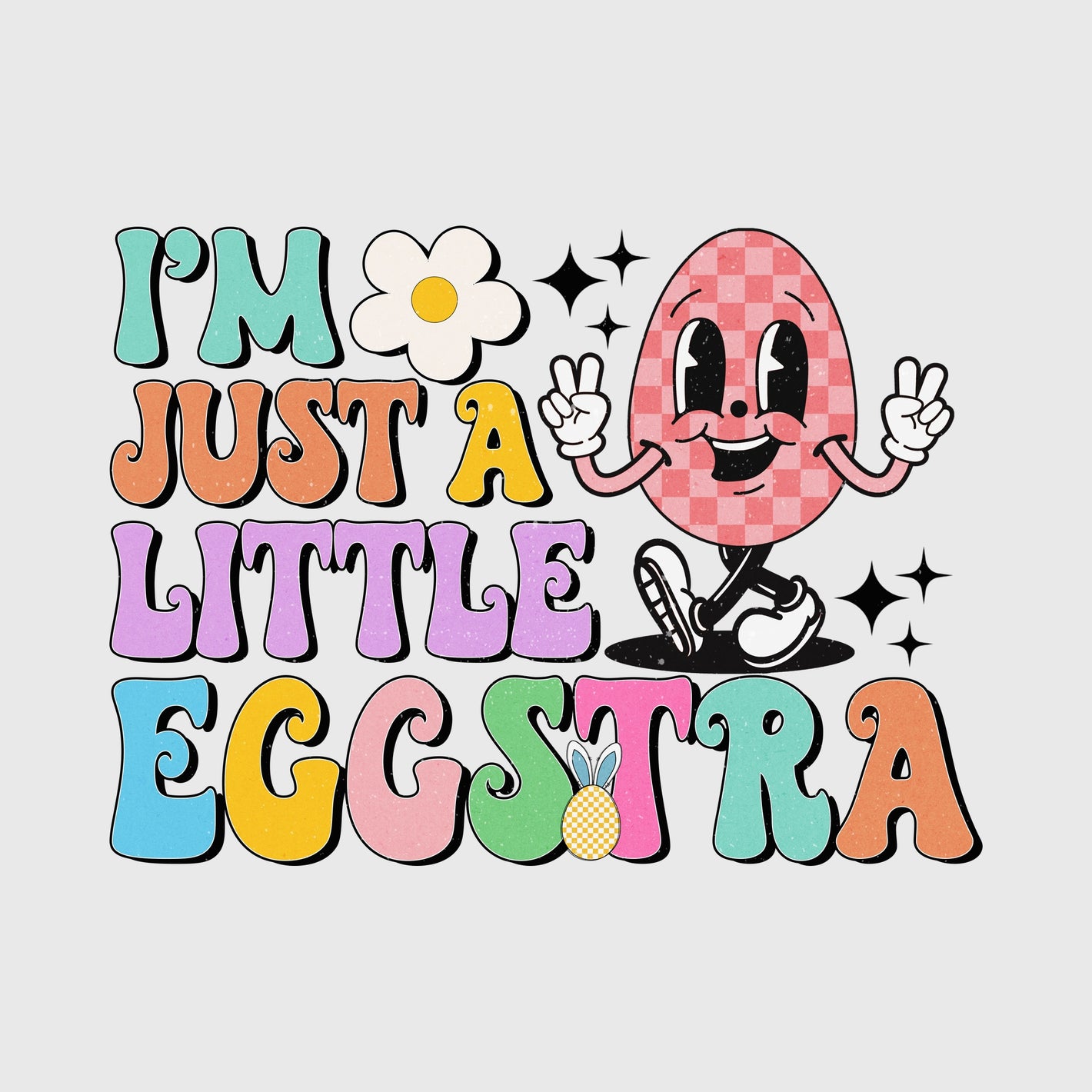 Peace Sign Eggstra Groovy Transfer