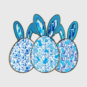 Indigo Heirloom Bunny Eggs Transfer
