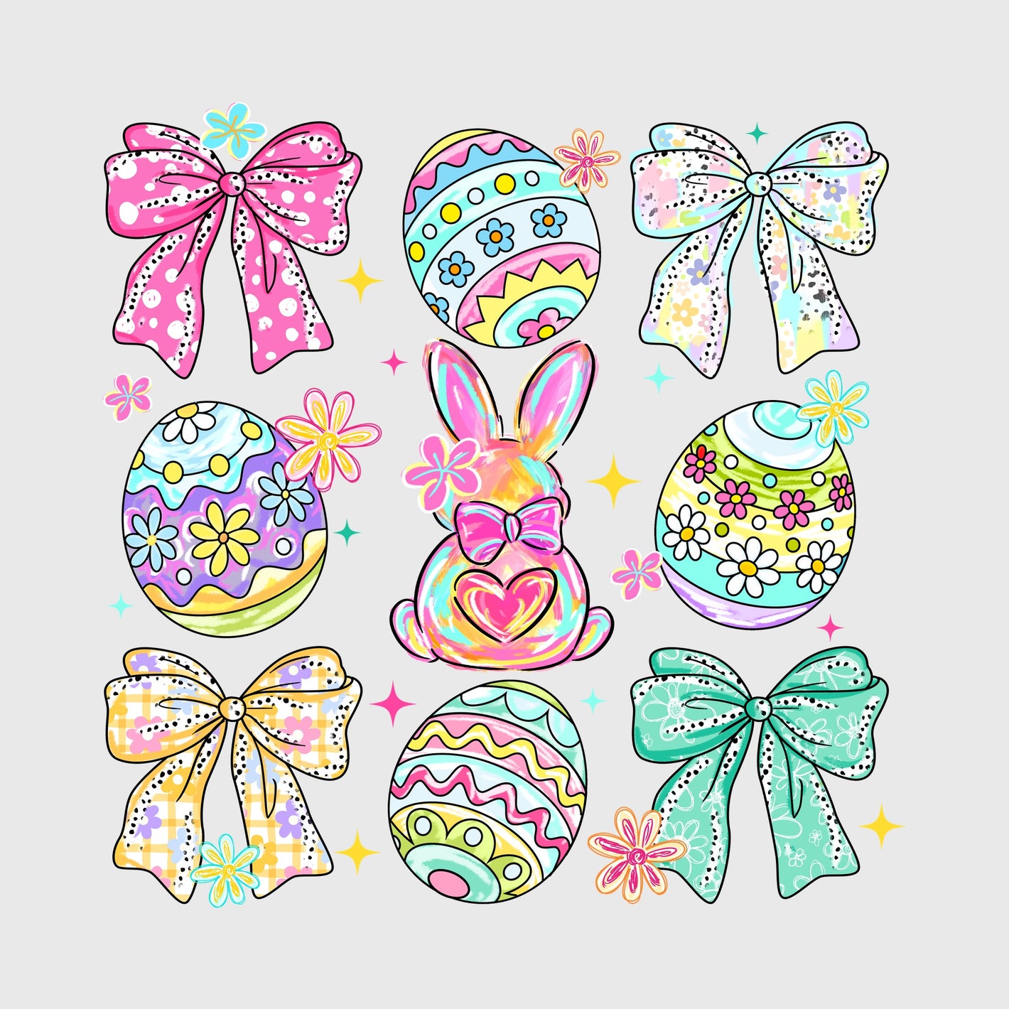 Whimsical Bunny Bow Collection Transfer