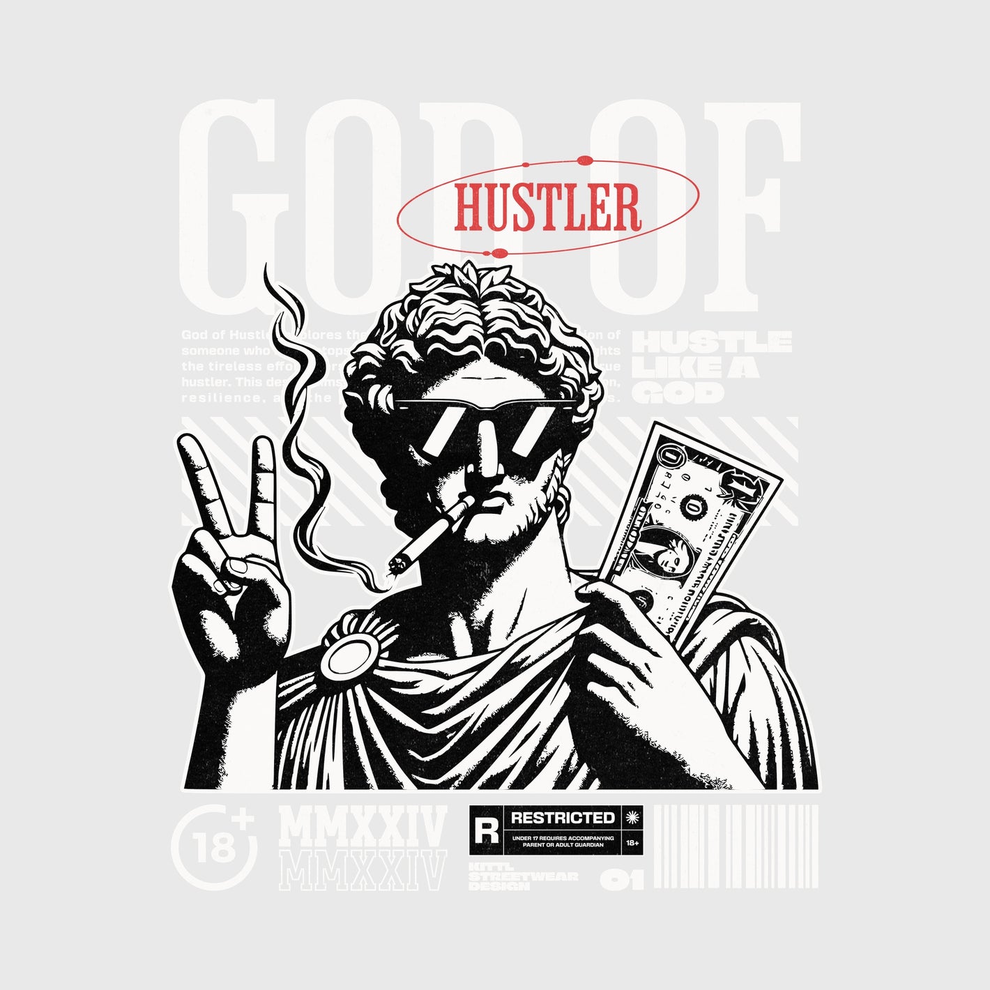 Hustler Statue Rebel Transfer