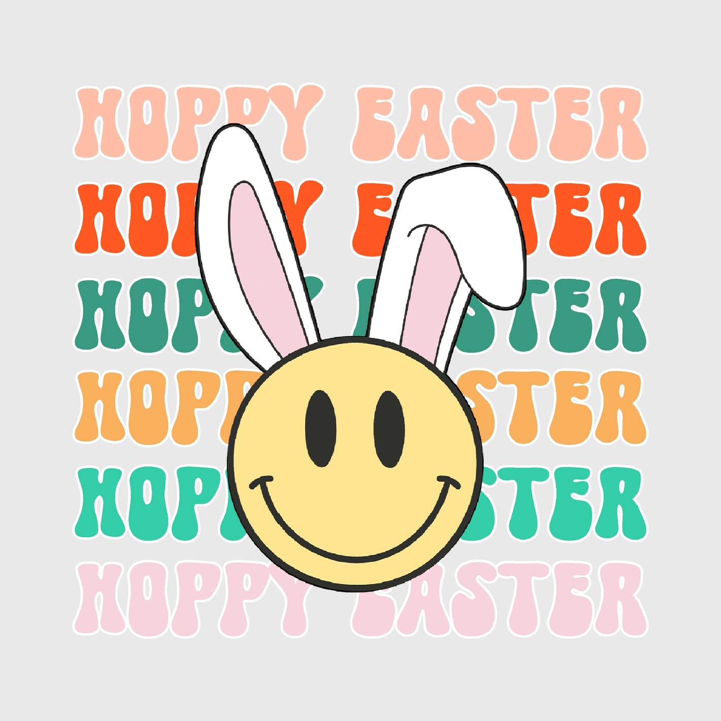 Smiley Hoppy Easter Transfer