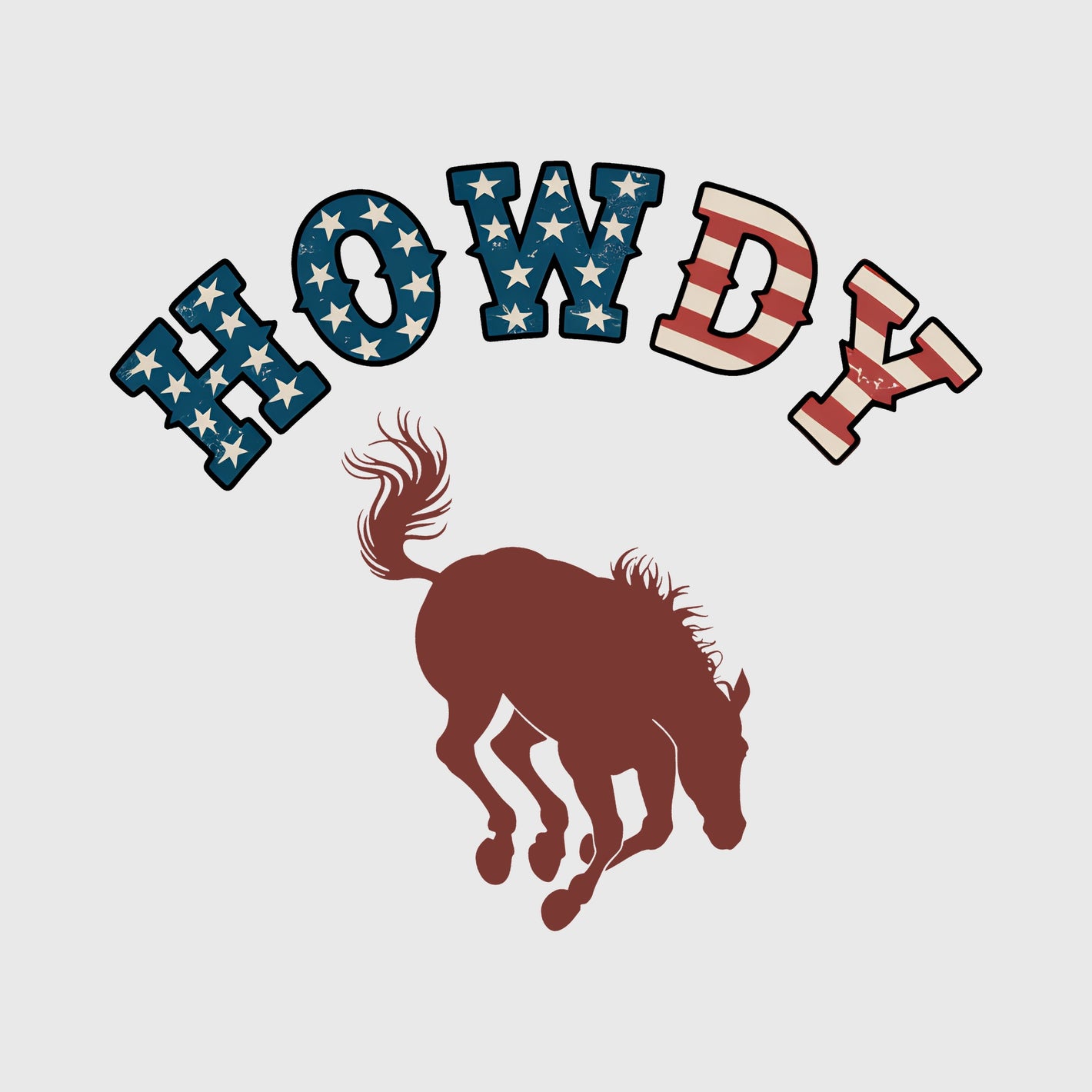 Wild Bronco Greeting Transfer