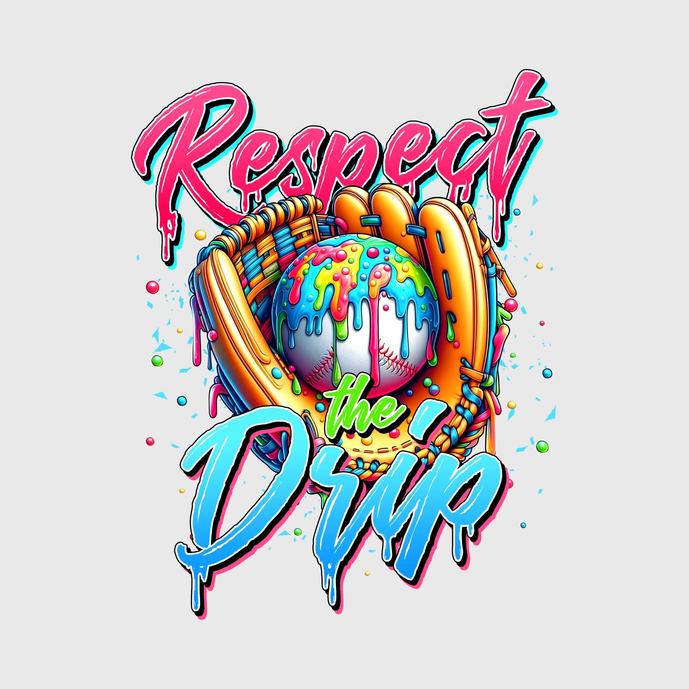 Graffiti Drip Glove Vibes Transfer