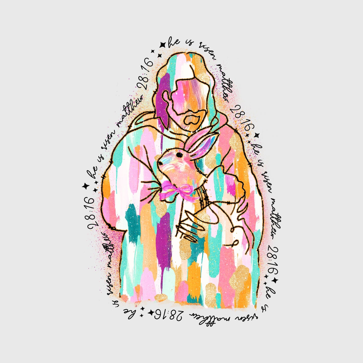 Resurrection Brushstroke Embrace Transfer