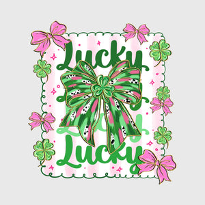 Blush Bow Lucky Transfer