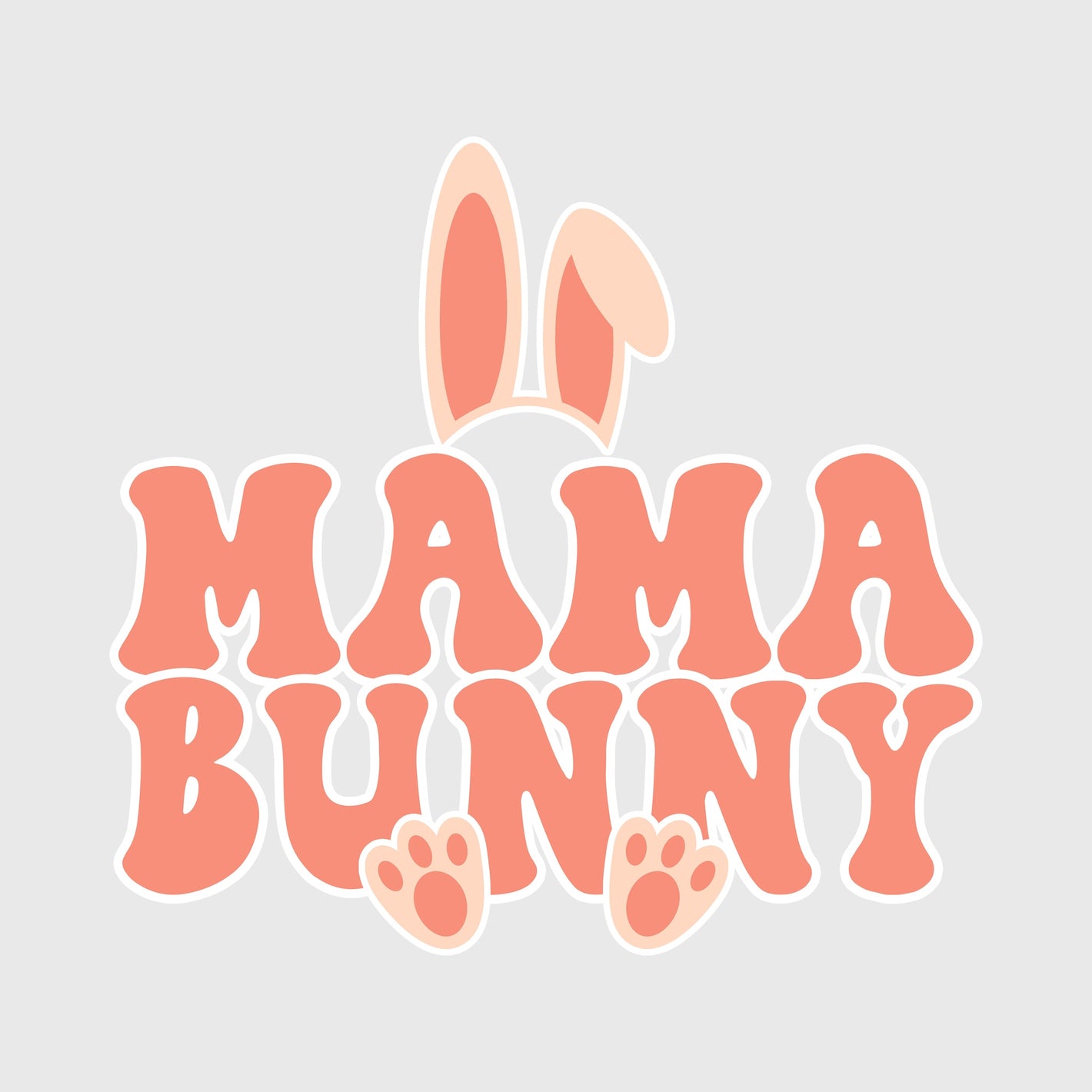 Minimal Mama Bunny Transfer