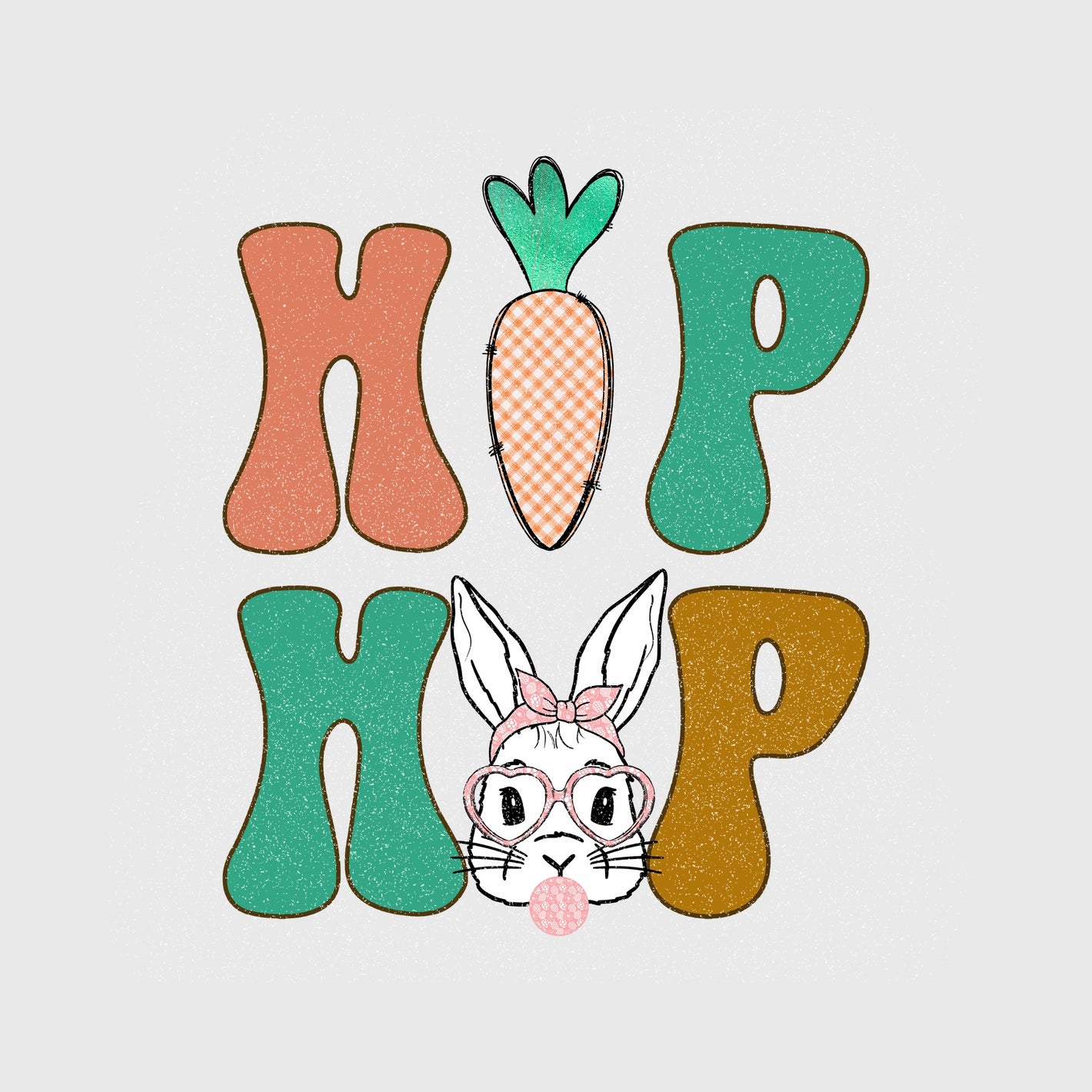 Carrot Bunny Hip Hop Transfer
