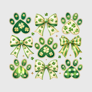 Shamrock Paw Bow Transfer