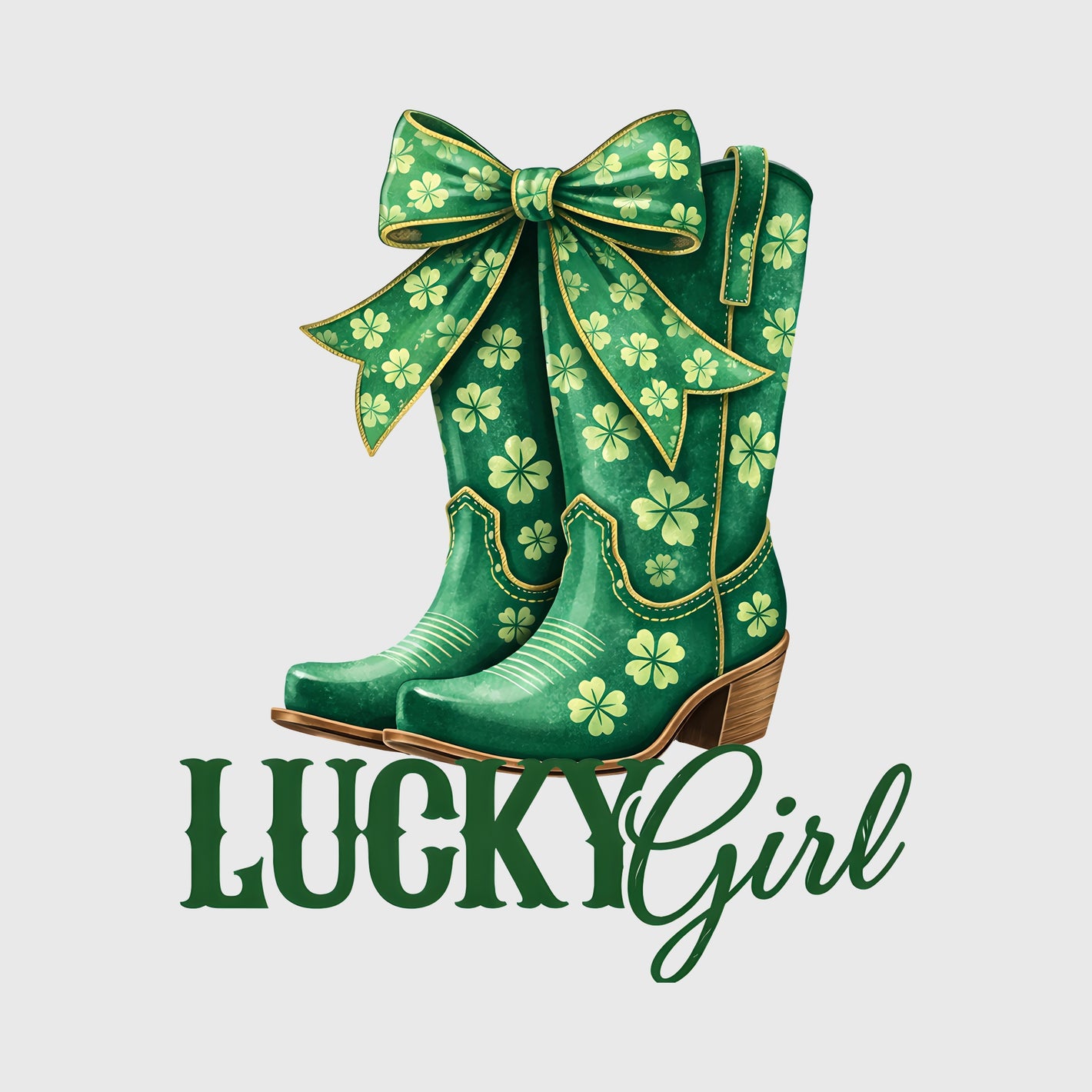 Lucky Girl Boots Transfer